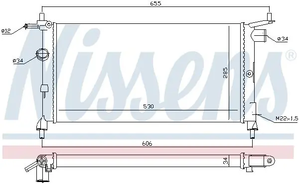 Handler.Part Radiator, engine cooling NISSENS 632851 5