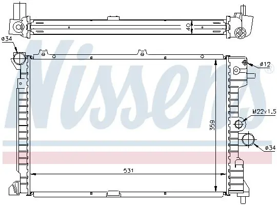 Handler.Part Radiator, engine cooling NISSENS 63297 3