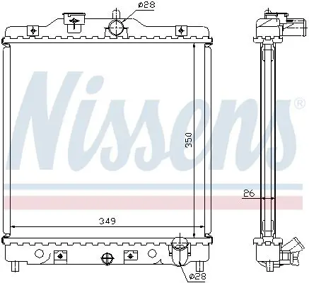 Handler.Part Radiator, engine cooling NISSENS 63310A 5