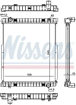 Handler.Part Radiator, engine cooling NISSENS 63332 1