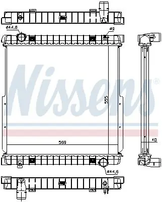 Handler.Part Radiator, engine cooling NISSENS 63333 1