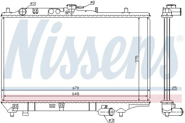 Handler.Part Radiator, engine cooling NISSENS 63390 5