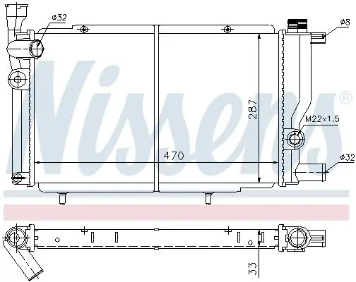 Handler.Part Radiator, engine cooling NISSENS 63425 6