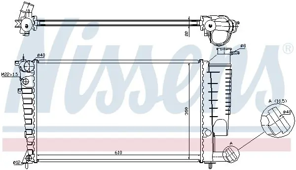 Handler.Part Radiator, engine cooling NISSENS 635181 6