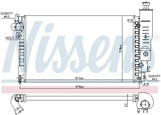 Handler.Part Radiator, engine cooling NISSENS 63527 5