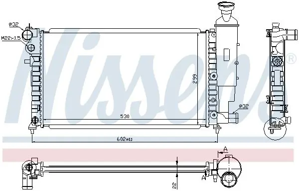 Handler.Part Radiator, engine cooling NISSENS 63537A 5