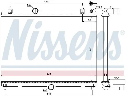 Handler.Part Radiator, engine cooling NISSENS 636009 6