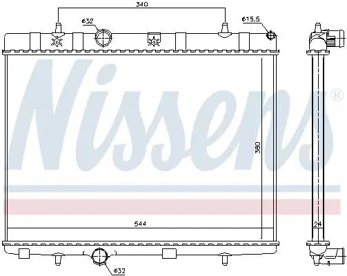 Handler.Part Radiator, engine cooling NISSENS 636007 5