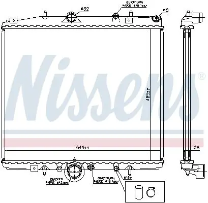 Handler.Part Radiator, engine cooling NISSENS 63695A 6