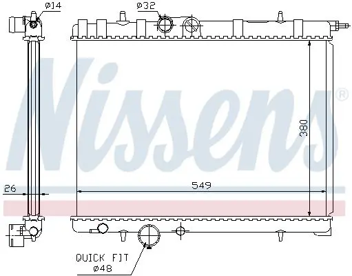 Handler.Part Radiator, engine cooling NISSENS 63697 6