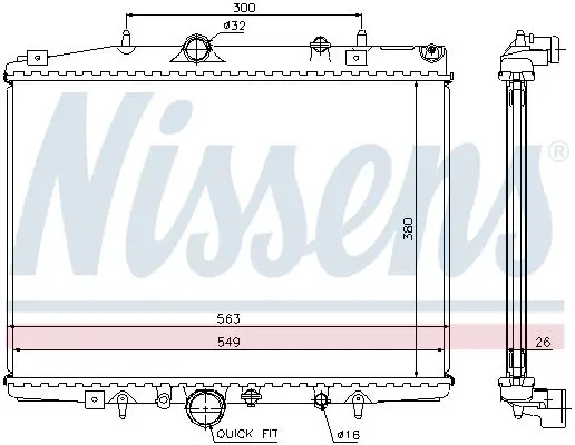 Handler.Part Radiator, engine cooling NISSENS 63703 5