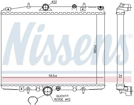 Handler.Part Radiator, engine cooling NISSENS 63705A 5