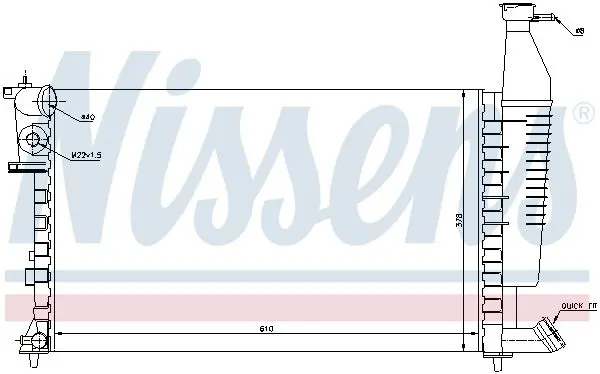 Handler.Part Radiator, engine cooling NISSENS 63716 5