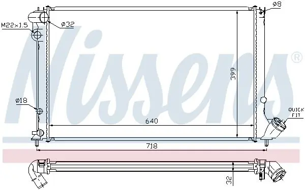 Handler.Part Radiator, engine cooling NISSENS 63732 5