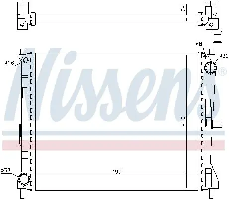 Handler.Part Radiator, engine cooling NISSENS 637605 5