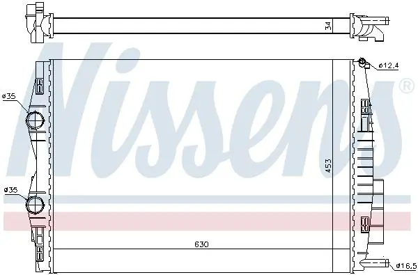 Handler.Part Radiator, engine cooling NISSENS 637633 5