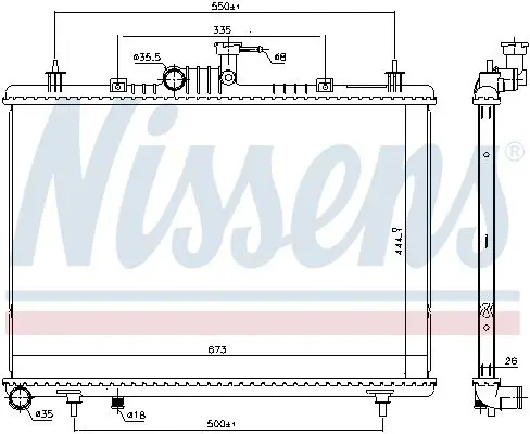 Handler.Part Radiator, engine cooling NISSENS 637643 5