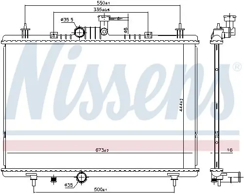 Handler.Part Radiator, engine cooling NISSENS 637645 5