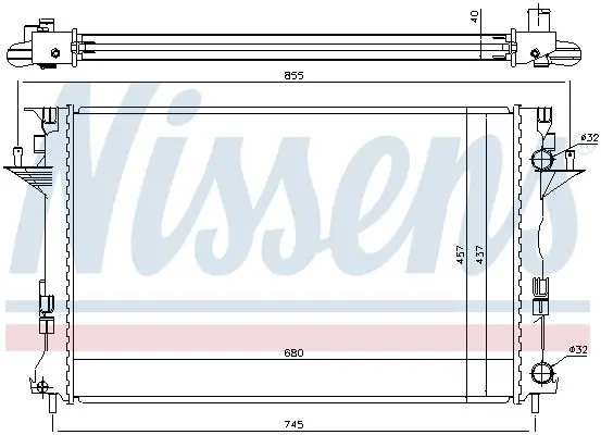 Handler.Part Radiator, engine cooling NISSENS 63771 5