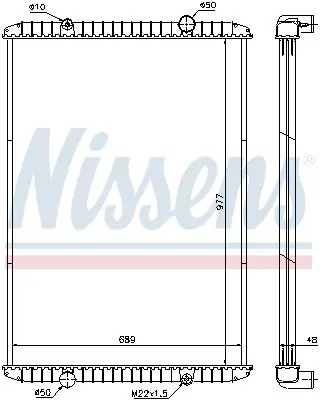 Handler.Part Radiator, engine cooling NISSENS 637750 1