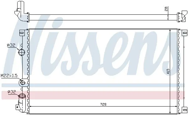 Handler.Part Radiator, engine cooling NISSENS 63812A 5