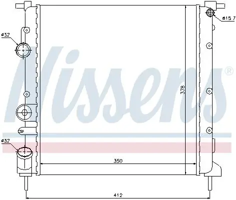 Handler.Part Radiator, engine cooling NISSENS 638271 5