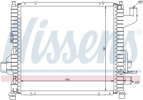 Handler.Part Radiator, engine cooling NISSENS 63837A 1