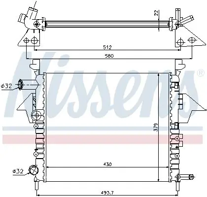 Handler.Part Radiator, engine cooling NISSENS 63856 5