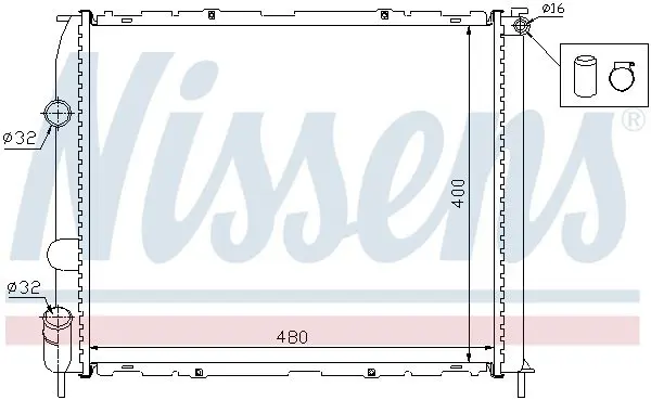 Handler.Part Radiator, engine cooling NISSENS 63886 5