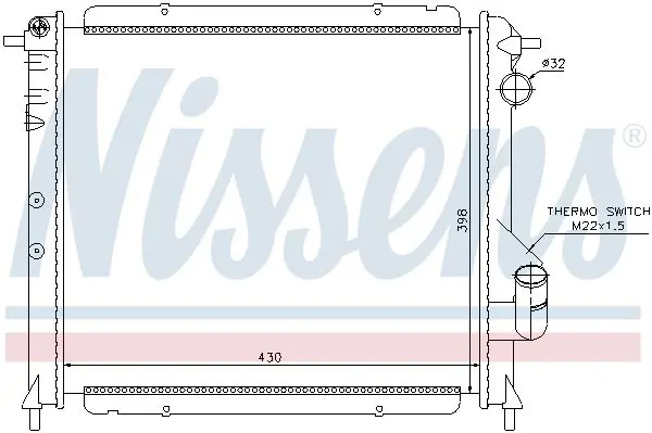 Handler.Part Radiator, engine cooling NISSENS 63892 5