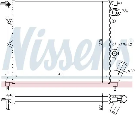 Handler.Part Radiator, engine cooling NISSENS 63894 5