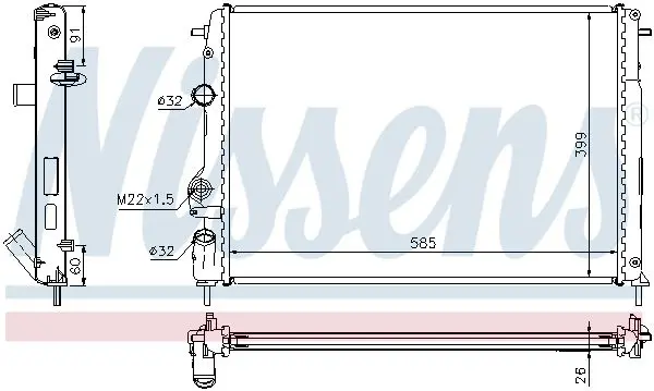 Handler.Part Radiator, engine cooling NISSENS 63896A 5