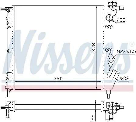 Handler.Part Radiator, engine cooling NISSENS 63929 5