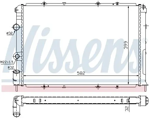 Handler.Part Radiator, engine cooling NISSENS 63938A 5