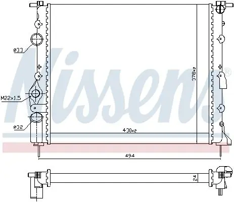 Handler.Part Radiator, engine cooling NISSENS 639371 5