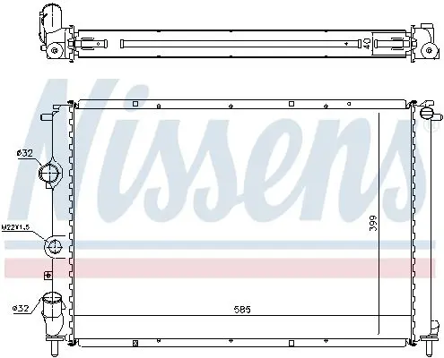 Handler.Part Radiator, engine cooling NISSENS 63977A 6