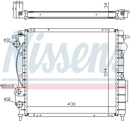 Handler.Part Radiator, engine cooling NISSENS 63968A 5