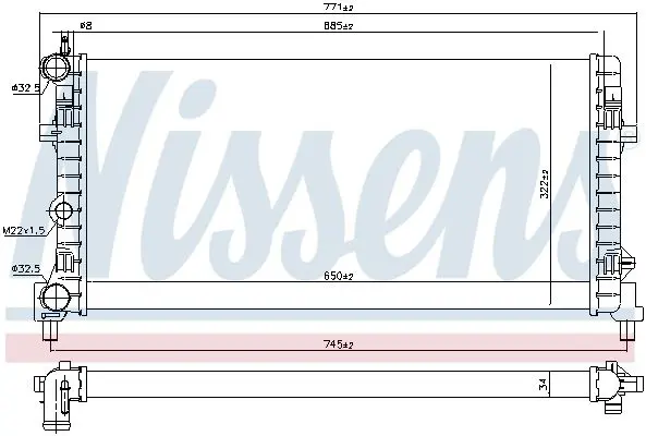 Handler.Part Radiator, engine cooling NISSENS 640012 5