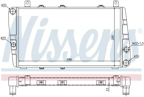 Handler.Part Radiator, engine cooling NISSENS 64011 5