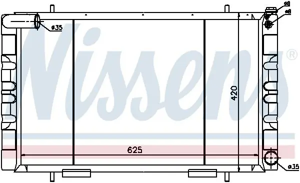 Handler.Part Radiator, engine cooling NISSENS 64018 5