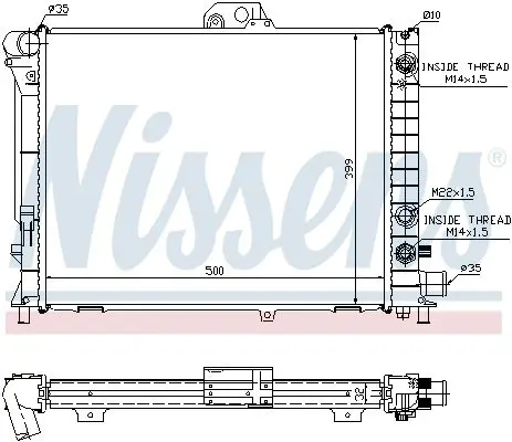 Handler.Part Radiator, engine cooling NISSENS 64033A 6