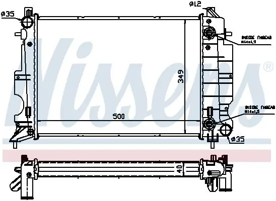 Handler.Part Radiator, engine cooling NISSENS 64034A 5