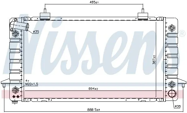 Handler.Part Radiator, engine cooling NISSENS 64029 5