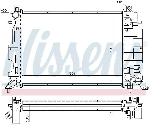 Handler.Part Radiator, engine cooling NISSENS 64037A 5