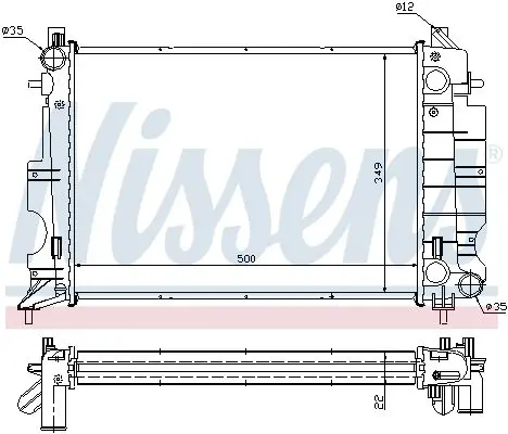 Handler.Part Radiator, engine cooling NISSENS 64038A 5