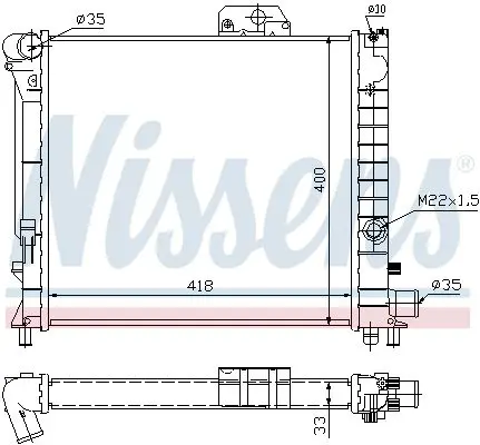 Handler.Part Radiator, engine cooling NISSENS 64039 1