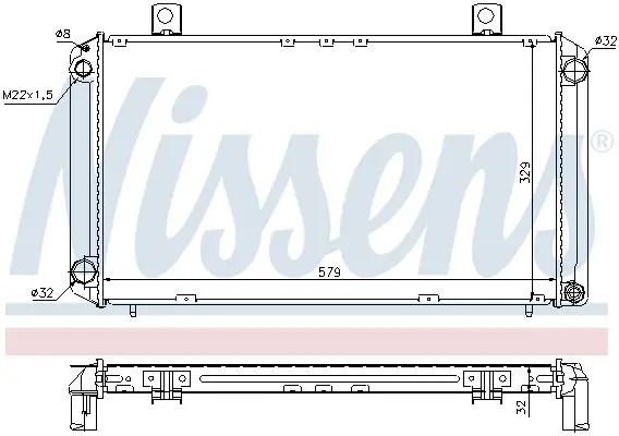 Handler.Part Radiator, engine cooling NISSENS 64059A 5