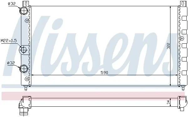 Handler.Part Radiator, engine cooling NISSENS 64065 5