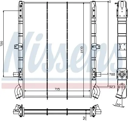 Handler.Part Radiator, engine cooling NISSENS 64074 1