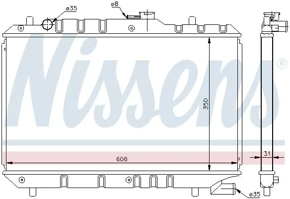 Handler.Part Radiator, engine cooling NISSENS 64168 1